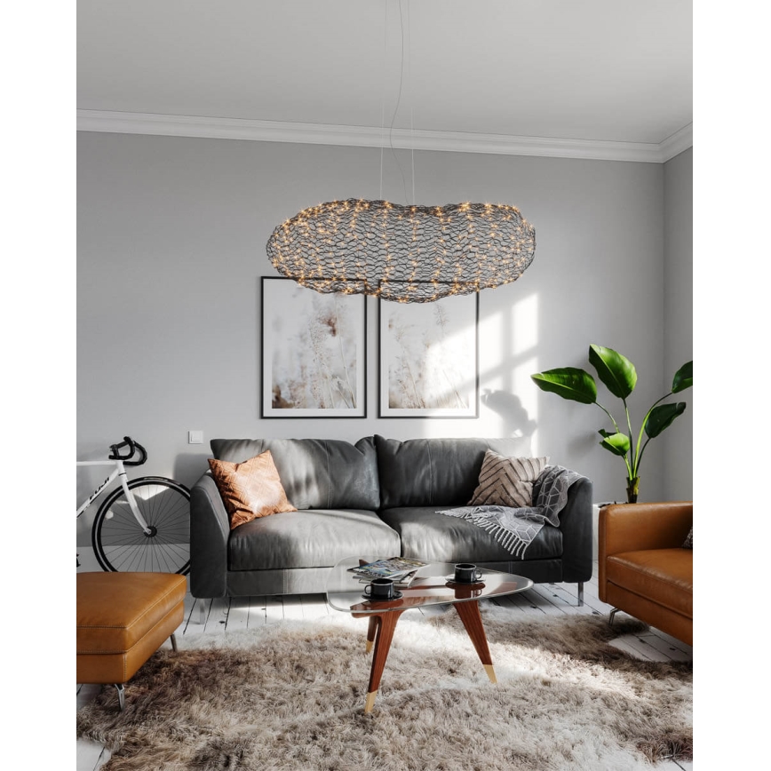ByRydens - LED Żyrandol na lince HAYDEN LED/20W/230V czarny
