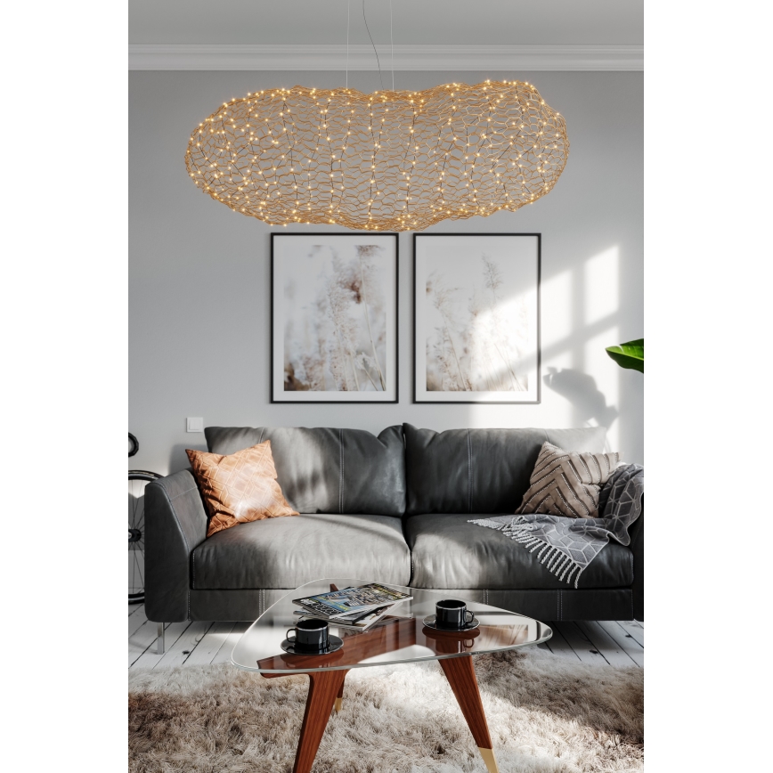 ByRydens - LED Żyrandol na lince HAYDEN LED/20W/230V złoty