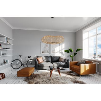 ByRydens - LED Żyrandol na lince HAYDEN LED/20W/230V złoty