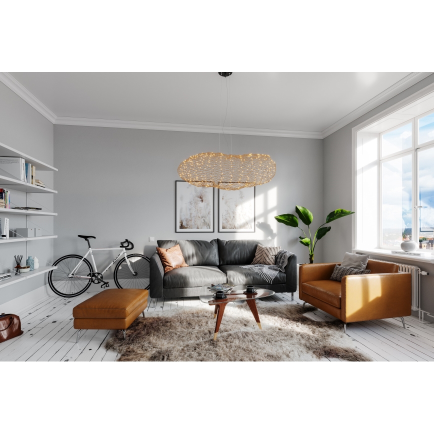 ByRydens - LED Żyrandol na lince HAYDEN LED/20W/230V złoty