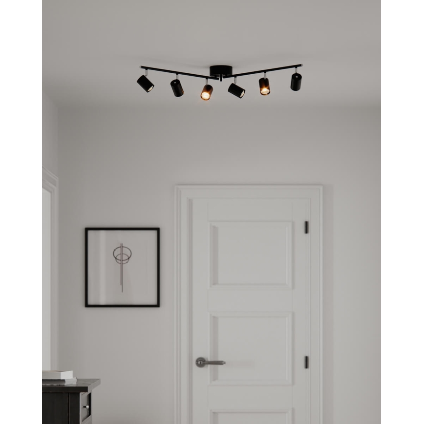 ByRydens - Oświetlenie punktowe CORRECT 6xGU10/7W/230V czarny śr. 30 cm