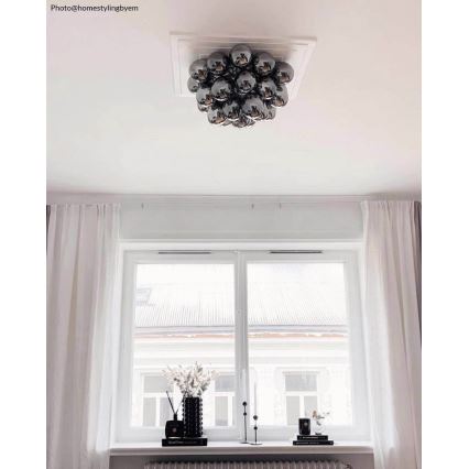 ByRydens - Plafon GROSS 6xG9/5W/230V dymny/czarny śr. 50 cm