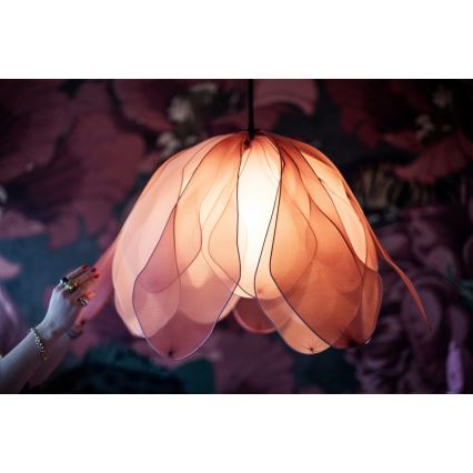 ByRydens - Żyrandol na lince LOU LOU 1xE27/5W/230V różowy śr. 80 cm