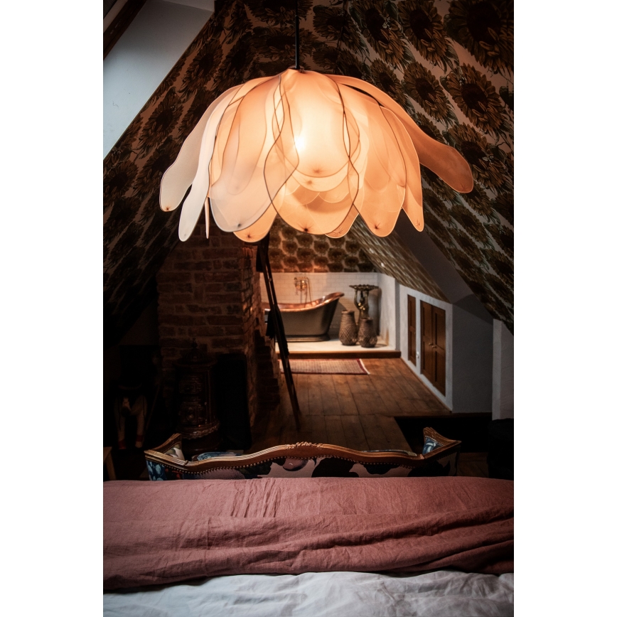 ByRydens - Żyrandol na lince LOU LOU 1xE27/5W/230V beżowy śr. 80 cm