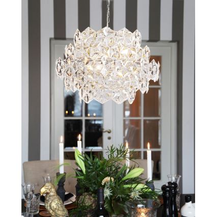 ByRydens - Żyrandol na łańcuchu MONARQUE MINI 3xE14/8W/230V przezroczysty