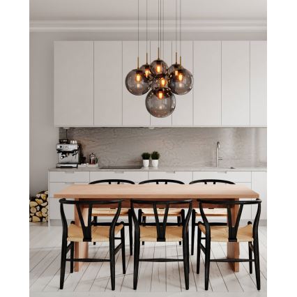 ByRydens - Żyrandol na linkach LAURA 7xE27/8W/230V