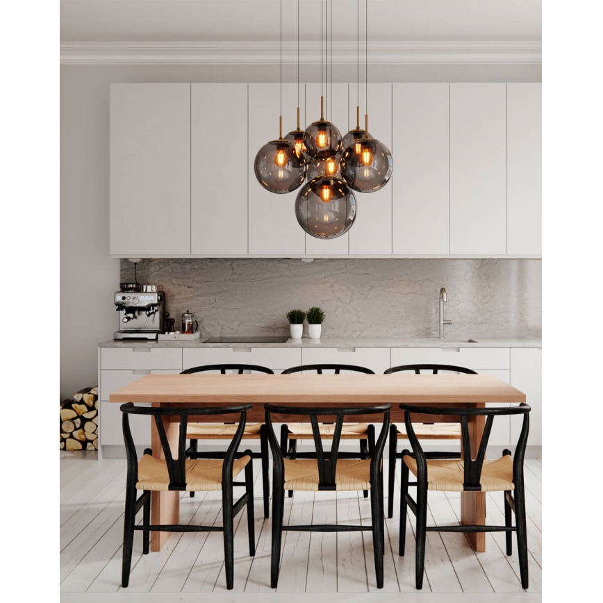 ByRydens - Żyrandol na linkach LAURA 7xE27/8W/230V