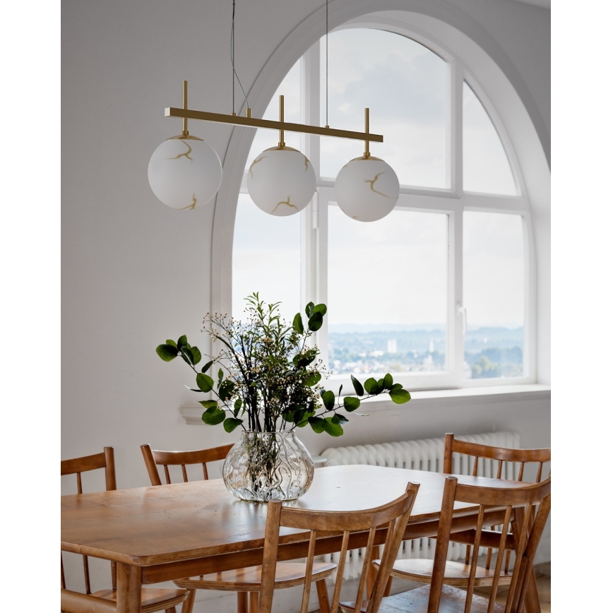 ByRydens - Lampa wisząca na lince BELLAGIO 3xE27/8W/230V