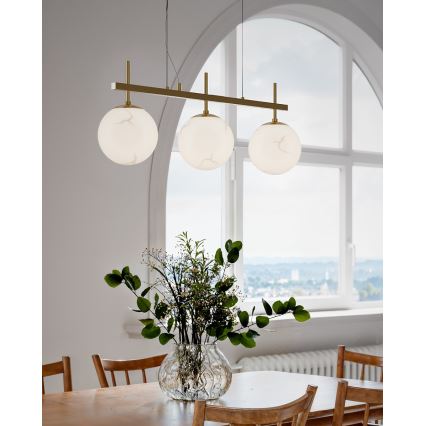 ByRydens - Lampa wisząca na lince BELLAGIO 3xE27/8W/230V