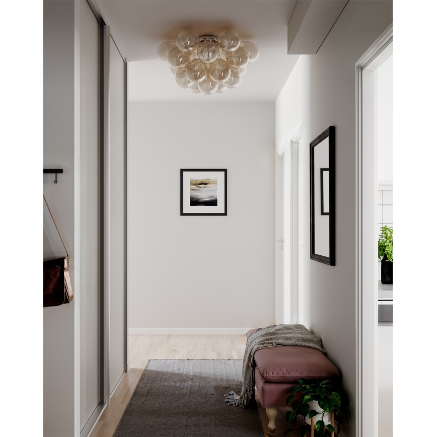 ByRydens - Lampa sufitowa GROSS 6xG9/8W/230V przydymiona/brązowa śr. 70 cm