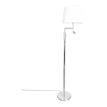 ByRydens - Lampa stojąca LED ORLANDO 1xE27/5W/230V + LED/3W biała/błyszczący chrom śr. 36 cm
