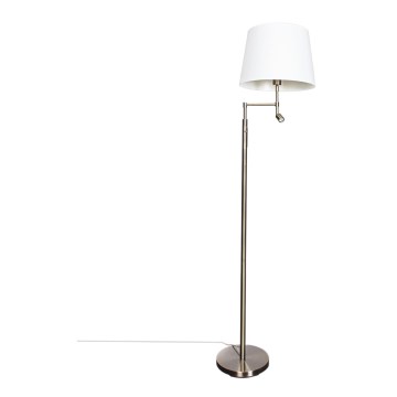 ByRydens - Lampa stojąca LED ORLANDO 1xE27/5W/230V + LED/3W biała/brąz pr. 36 cm
