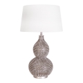 ByRydens - Lampa stołowa LOFTY 1xE27/5W/230V biała/srebrna