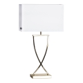 ByRydens - Lampa stołowa OMEGA 1xE27/5W/230V biała/mosiądz