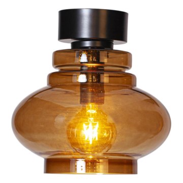 ByRydens - Lampa sufitowa DOLORES 1xE27/5W/230V śr. 30 cm brązowa/przydymiona