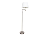 ByRydens - LED Lampa podłogowa ORLANDO 1xE27/5W/230V + LED/3W biały/brąz śr. 36 cm