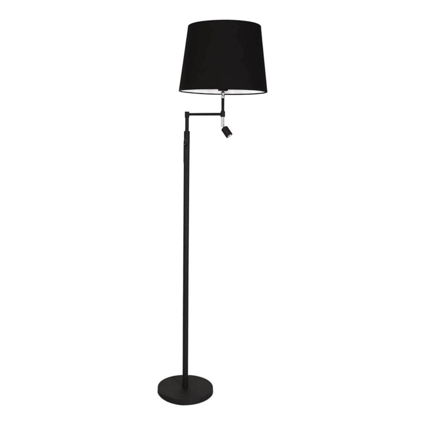 ByRydens - LED lampa stojąca ORLANDO 1xE27/5W/230V + LED/3W czarna śr. 36 cm