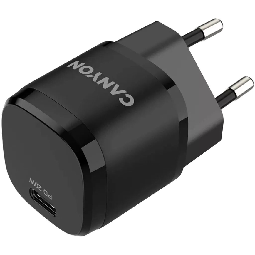 Canyon - Adapter do szybkiego ładowania Power Delivery 20W czarny