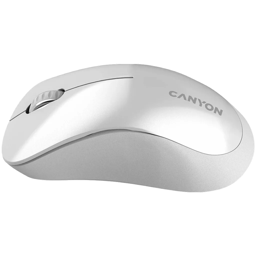 Canyon - Bezprzewodowa mysz optyczna z czujnikiem Pixart MW 1200 DPI 2xAAA biały