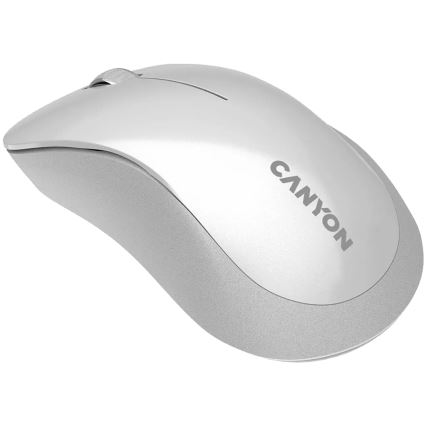 Canyon - Bezprzewodowa mysz optyczna z czujnikiem Pixart MW 1200 DPI 2xAAA biały