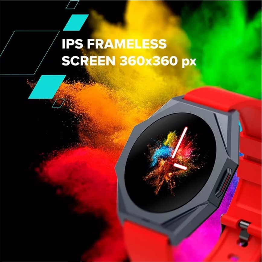 Canyon - Inteligentny zegarek OTTO IP68 czerwony