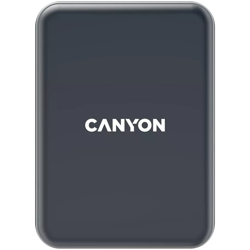 Canyon - Magnetyczny uchwyt do telefonu w samochodzie z funkcją bezprzewodowego ładowania Qi 5V kanciasty czarny