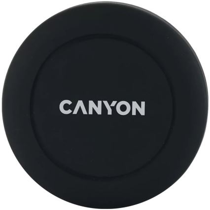 Canyon - Magnetyczny uchwyt do telefonu w samochodzie okrągły czarny