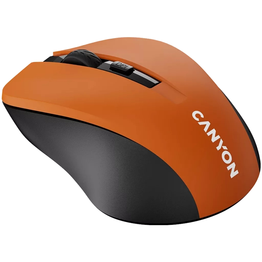 Canyon - Mysz bezprzewodowa 800/1000/1200 DPI 2xAAA pomarańczowy