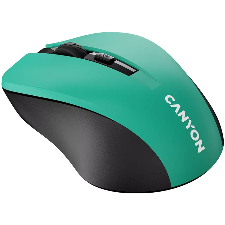 Canyon - Mysz bezprzewodowa 800/1000/1200 DPI 2xAAA zielony