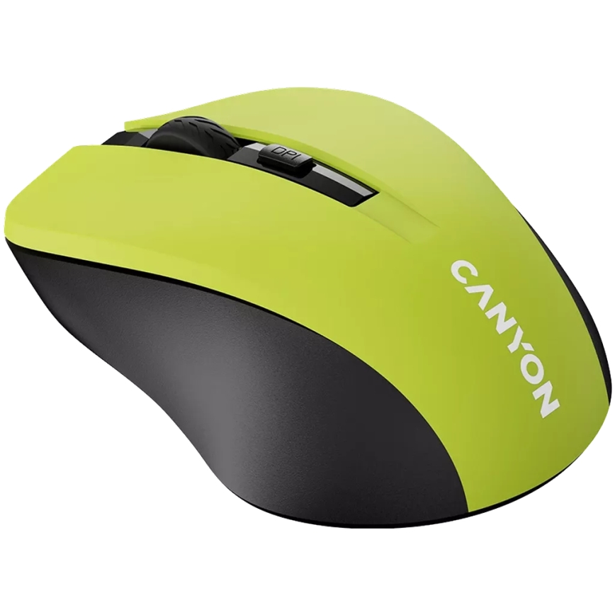 Canyon - Mysz bezprzewodowa 800/1000/1200 DPI 2xAAA żółty