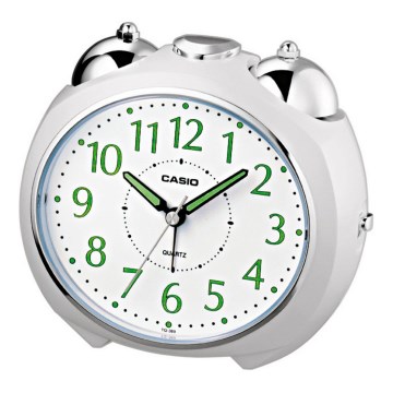 Casio - Budzik 1xLR14 biały/chrom błyszczący