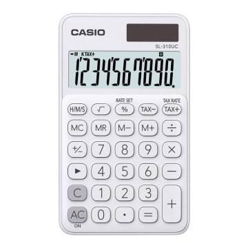 Casio - Kieszonkowy kalkulator 1xLR54 biały