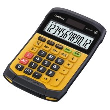 Casio - Wodoodporny kalkulator stołowy 1xCR2032 IP54 czarny/pomarańczowy