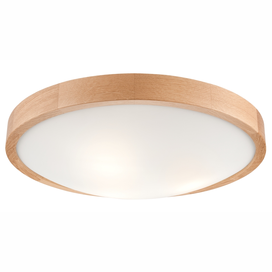 Ceiling Light OAK SLIM 3×E27/60W/230V Oak ø 47 cm