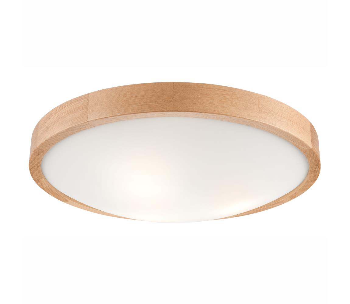 Ceiling Light OAK SLIM 3×E27/60W/230V Oak ø 47 cm