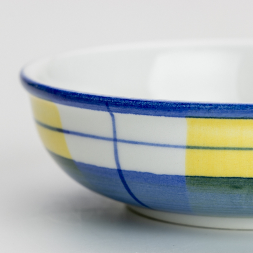 Ceramiczna miska na kompot 13 cm biało-niebieska