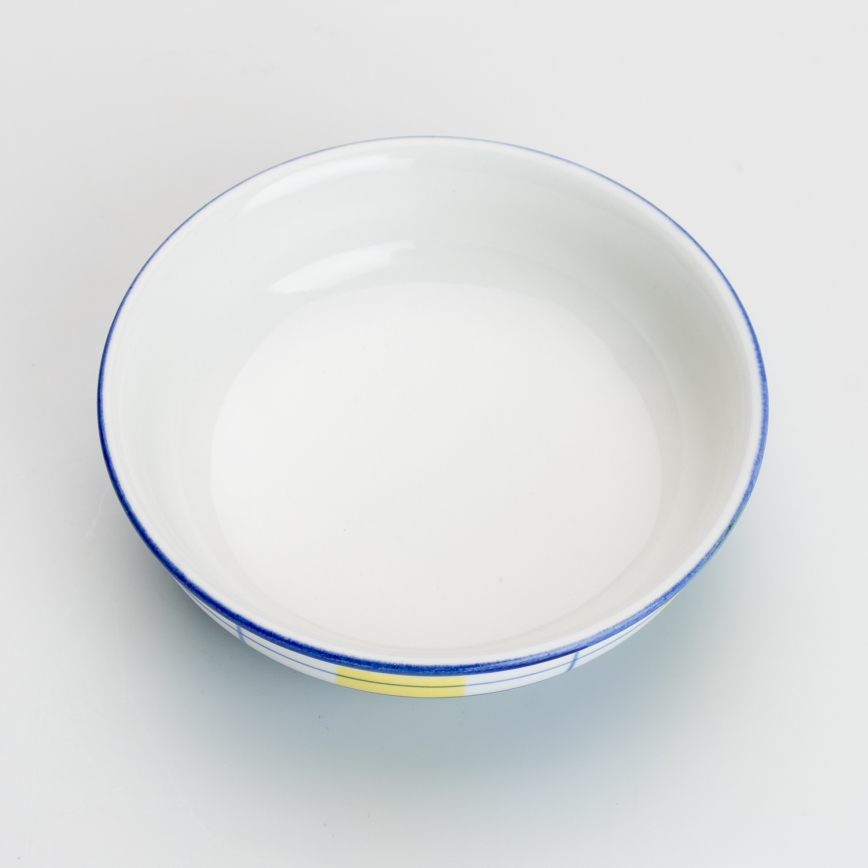 Ceramiczna miska na kompot 13 cm biało-niebieska