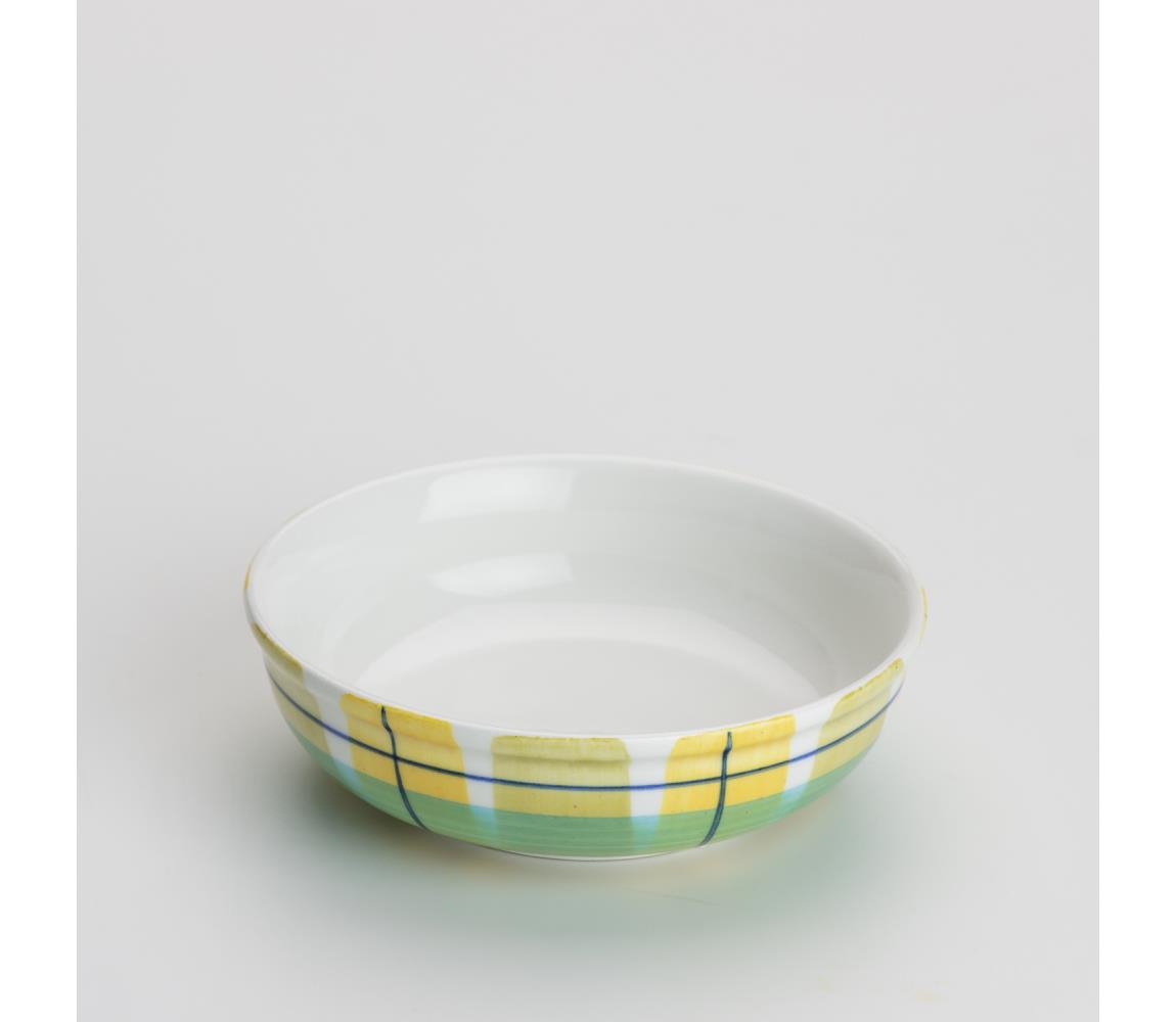 Ceramiczna miska na kompot 13 cm zielono-żółta