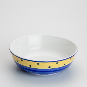 Ceramiczna miska na kompot Lada 23 cm niebieski żółte