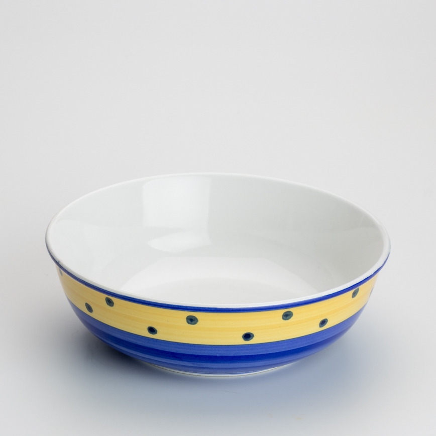 Ceramiczna miska na kompot Lada 23 cm niebieski żółte