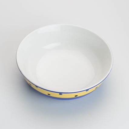 Ceramiczna miska na kompot Lada 23 cm niebieski żółte