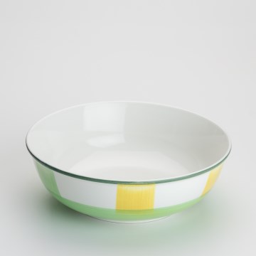 Ceramiczna miska na kompot Lada 23 cm zielony białe