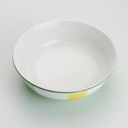 Ceramiczna miska na kompot Lada 23 cm zielony białe