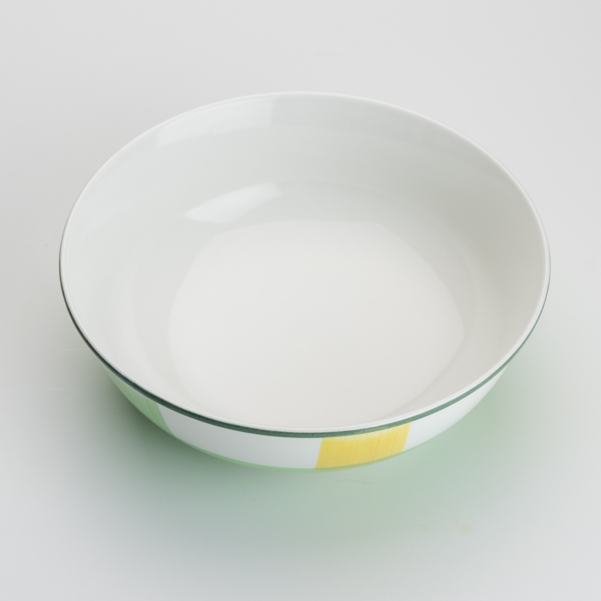 Ceramiczna miska na kompot Lada 23 cm zielony białe