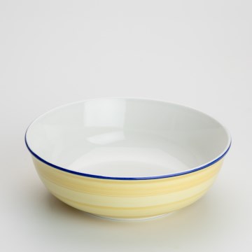 Ceramiczna miska na kompot Lada 23 cm żółto-biała