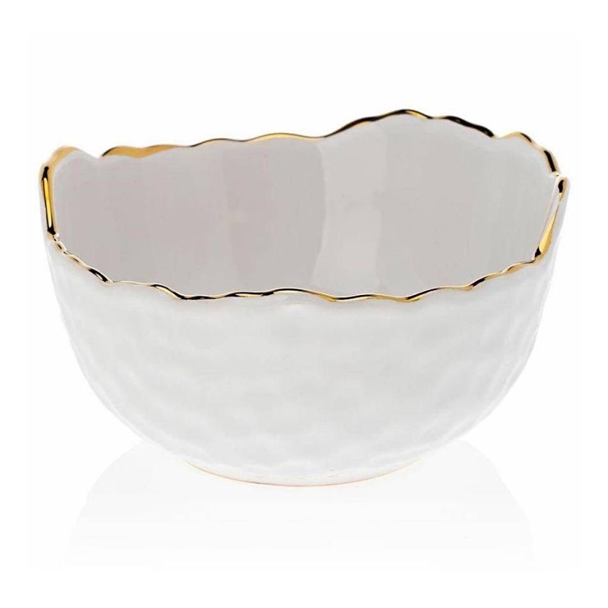 Ceramiczna miska TIGELLA 13 cm kremowo-złota