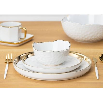 Ceramiczna miska TIGELLA 13 cm kremowo-złota