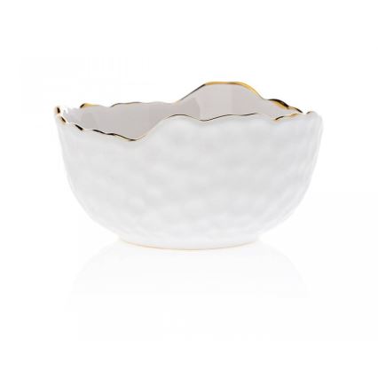 Ceramiczna miska TIGELLA 13 cm kremowo-złota