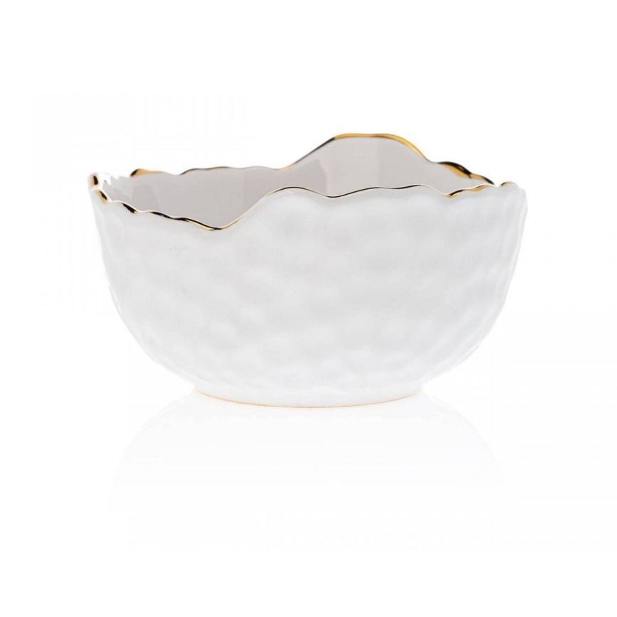 Ceramiczna miska TIGELLA 13 cm kremowo-złota