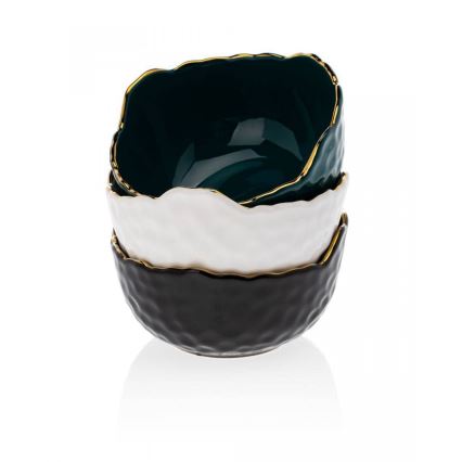 Ceramiczna miska TIGELLA 13 cm kremowo-złota